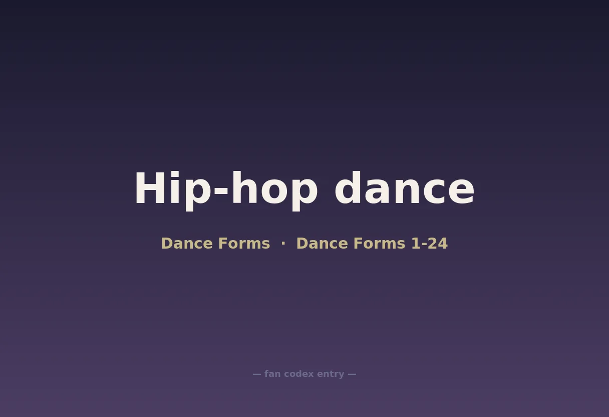 Hip-hop dance