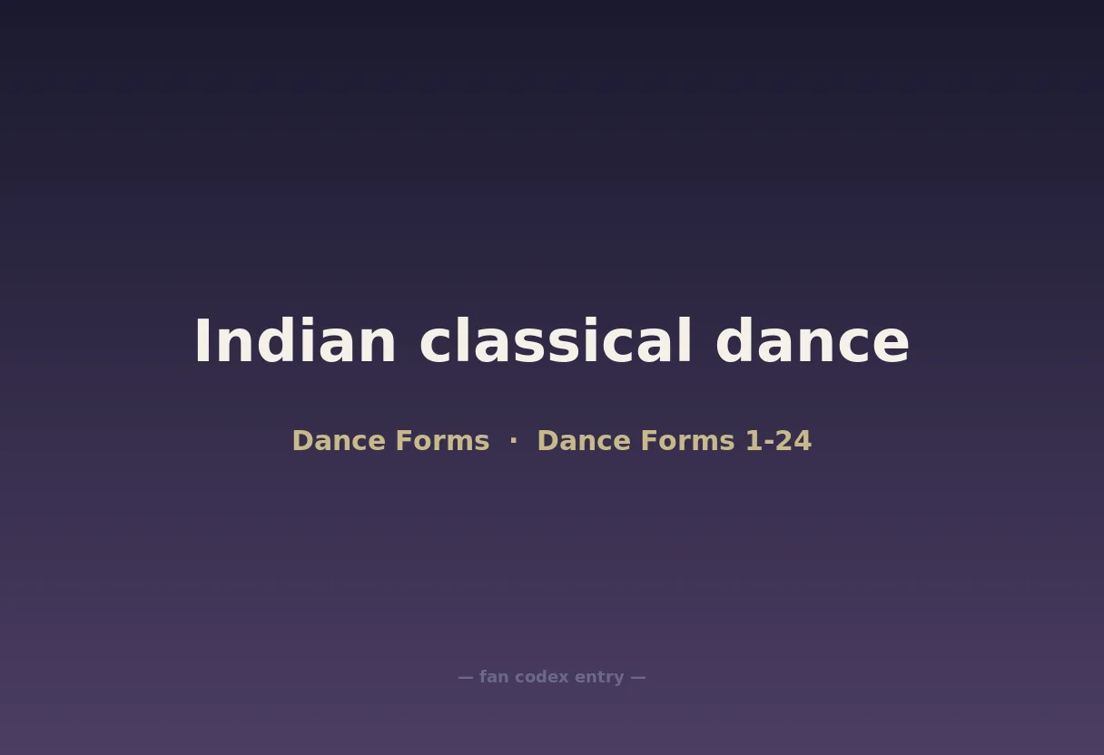 Indian classical dance