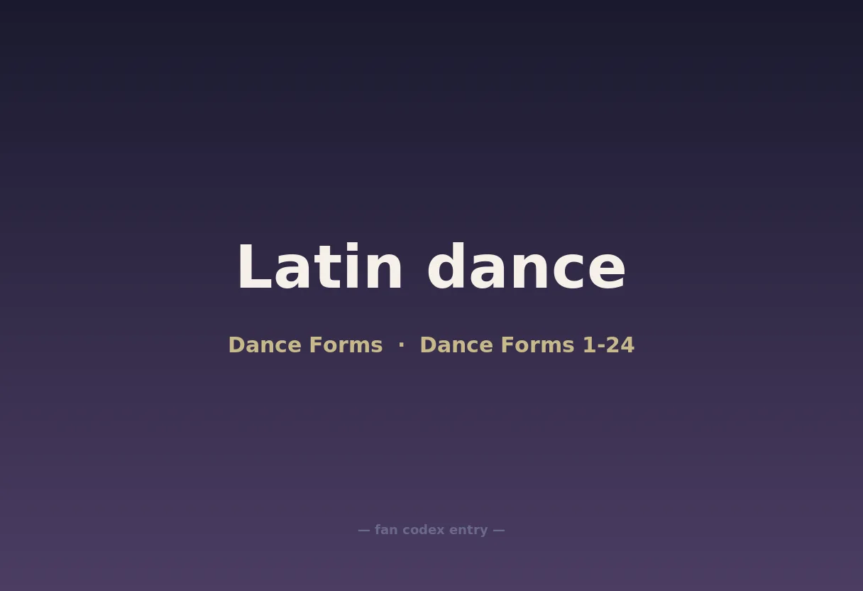 Latin dance